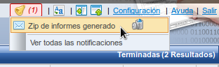 Área de notificaciones Área de notificaciones