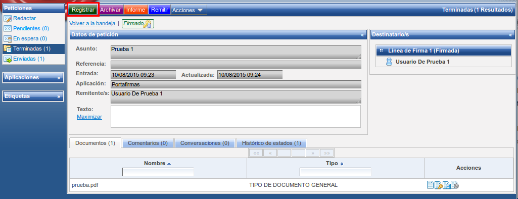 Datos petición Datos petición