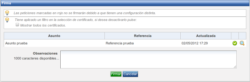 Pantalla de firma proveniente de prefirma Pantalla de firma proveniente de prefirma